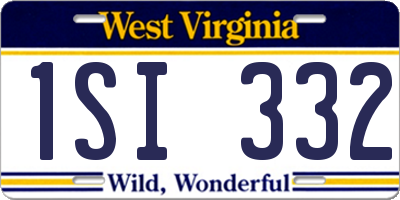 WV license plate 1SI332