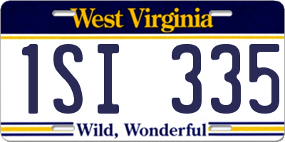 WV license plate 1SI335