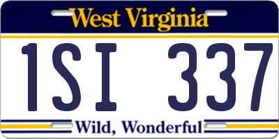 WV license plate 1SI337