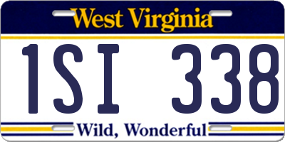 WV license plate 1SI338