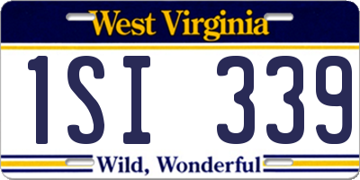 WV license plate 1SI339