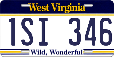 WV license plate 1SI346