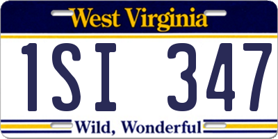 WV license plate 1SI347