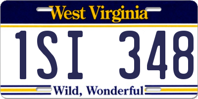 WV license plate 1SI348