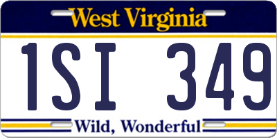 WV license plate 1SI349