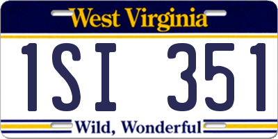 WV license plate 1SI351