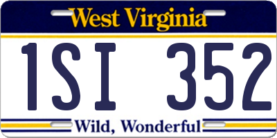 WV license plate 1SI352