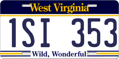 WV license plate 1SI353