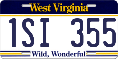 WV license plate 1SI355
