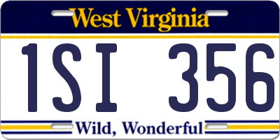 WV license plate 1SI356