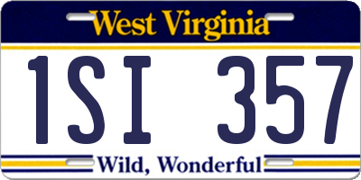 WV license plate 1SI357