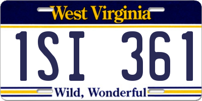 WV license plate 1SI361