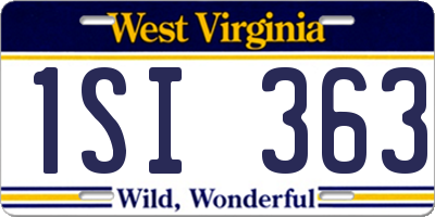 WV license plate 1SI363
