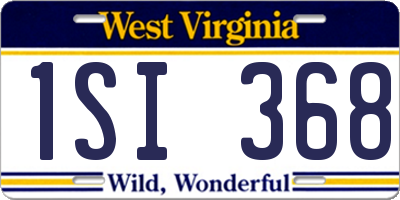WV license plate 1SI368