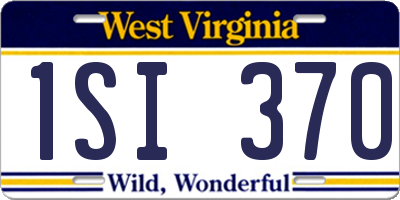 WV license plate 1SI370