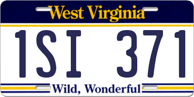 WV license plate 1SI371