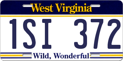 WV license plate 1SI372