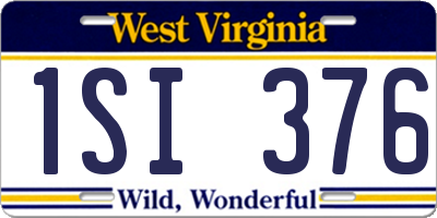 WV license plate 1SI376