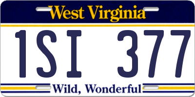 WV license plate 1SI377