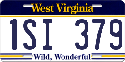 WV license plate 1SI379