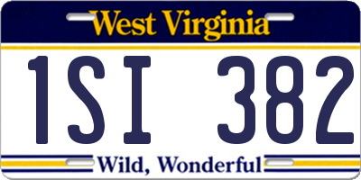 WV license plate 1SI382
