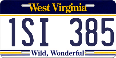 WV license plate 1SI385