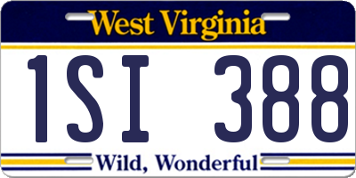 WV license plate 1SI388