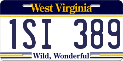 WV license plate 1SI389