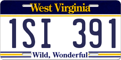 WV license plate 1SI391