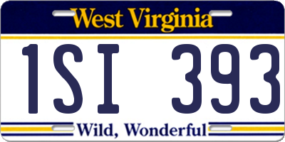 WV license plate 1SI393