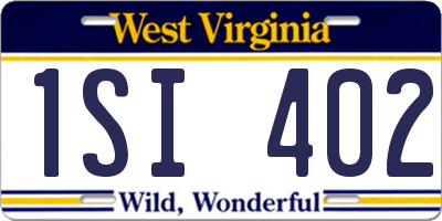 WV license plate 1SI402