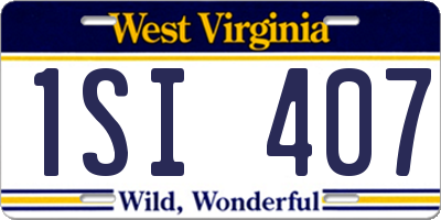 WV license plate 1SI407