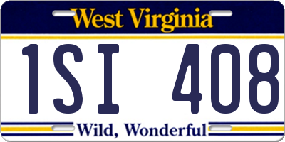 WV license plate 1SI408