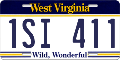 WV license plate 1SI411