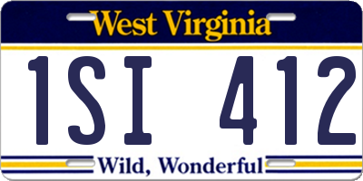 WV license plate 1SI412
