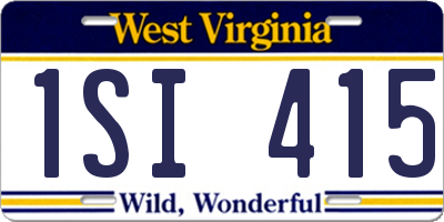 WV license plate 1SI415