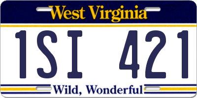 WV license plate 1SI421