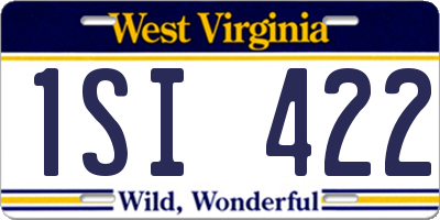 WV license plate 1SI422