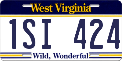 WV license plate 1SI424