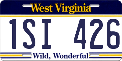 WV license plate 1SI426