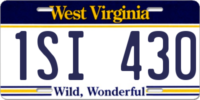 WV license plate 1SI430