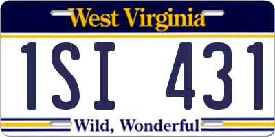 WV license plate 1SI431