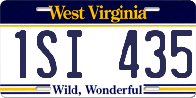 WV license plate 1SI435