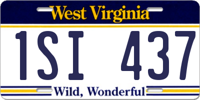 WV license plate 1SI437