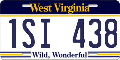 WV license plate 1SI438