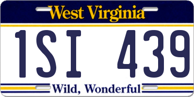 WV license plate 1SI439