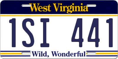 WV license plate 1SI441
