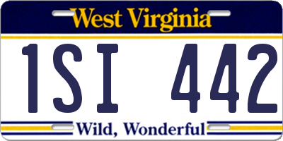 WV license plate 1SI442