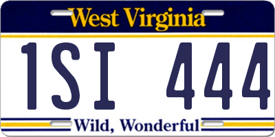 WV license plate 1SI444