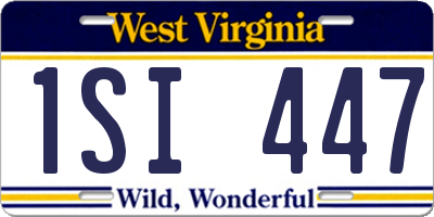 WV license plate 1SI447